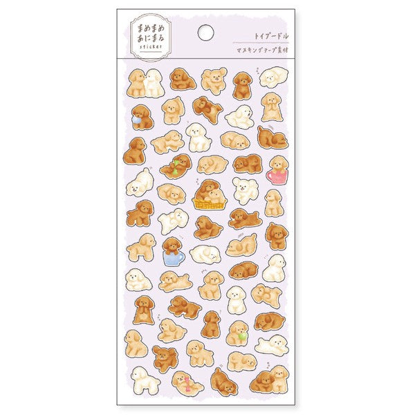Mame Mame Animaru Sticker Toy Poodle