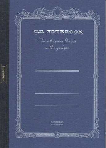Apica | Premium CD Notebook | A6 | Lined | 6.5mm | 18 Lines | 96 Pages | Blue