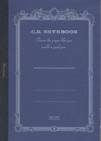 Apica | Premium CD Notebook | A4 | Lined | 96 Pages | 8mm | 30 Lines | Blue
