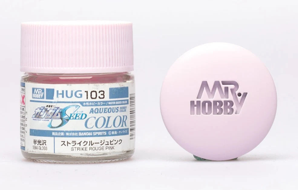 GSI Creos Mr. Hobby | Aqueous Gundam Color | Acrylic Paint | 10ml Bottle | HUG103 Strike Rouge Pink