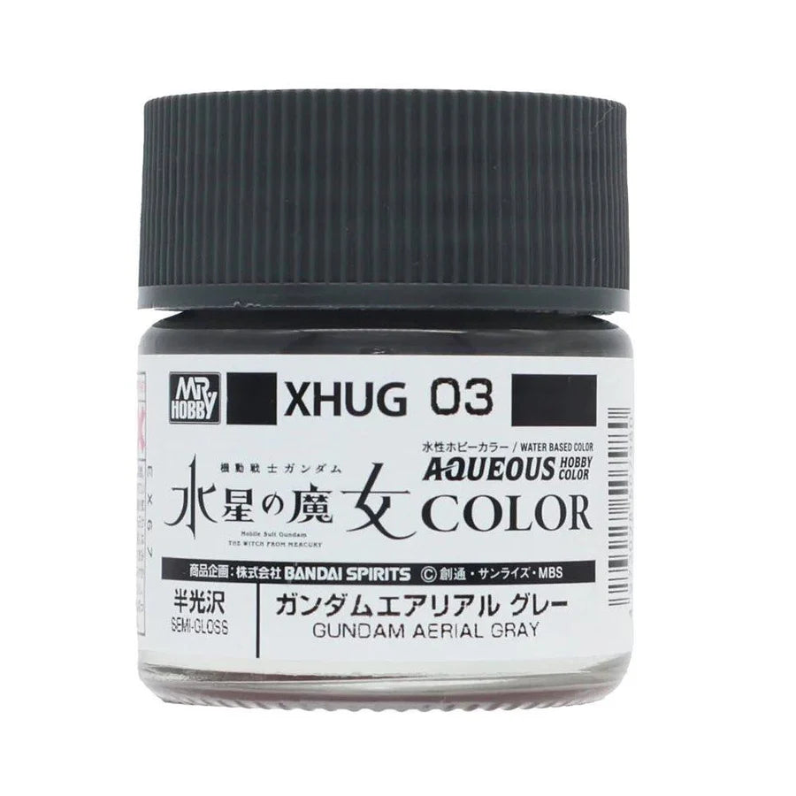 GSI Creos Mr. Hobby | Aqueous Gundam Color | Acrylic Paint | 10ml Bottle | XHUG03 Gundam Aerial Gray