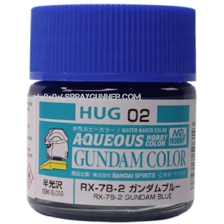 GSI Creos Mr. Hobby | Aqueous Gundam Color | Acrylic Paint | 10ml Bottle | HUG02 Gundam Blue