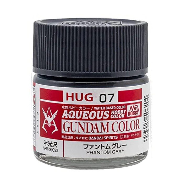 GSI Creos Mr. Hobby | Aqueous Gundam Color | Acrylic Paint | 10ml Bottle | HUG07 Phantom Gray