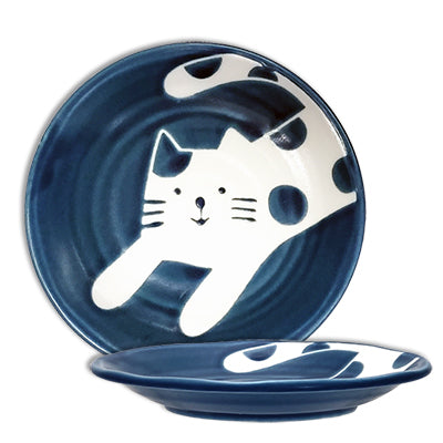 Blue Cat Saucer 5.5"