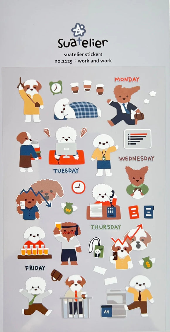 Suatelier Work Dog Stickers