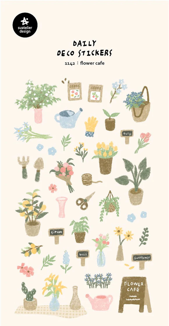 Suatelier Flower Cafe Stickers