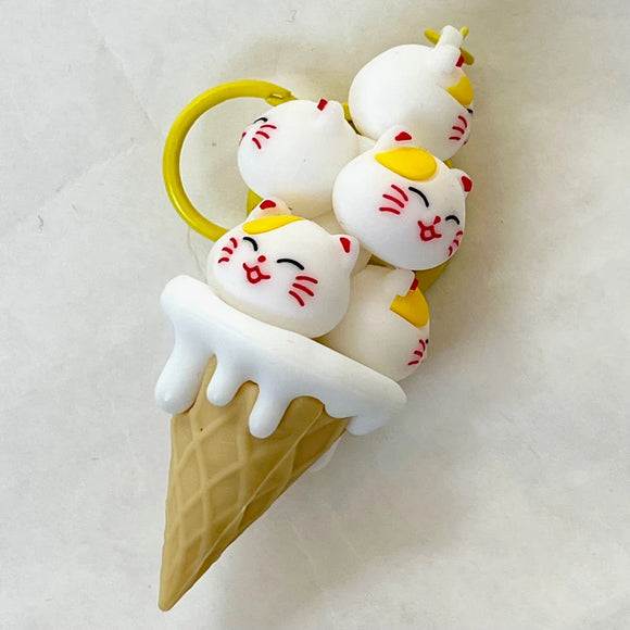 Cat Cone Ice Cream Keycharm