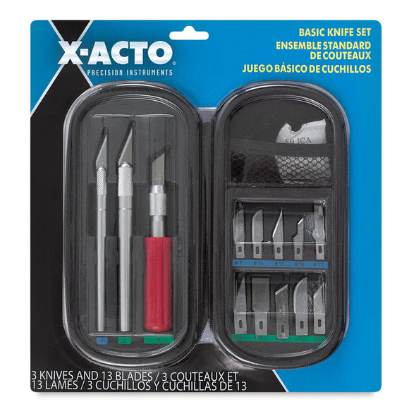 X-Acto Basic Knife Set w/Soft Case (3 Knives & 13 Assorted Blades)