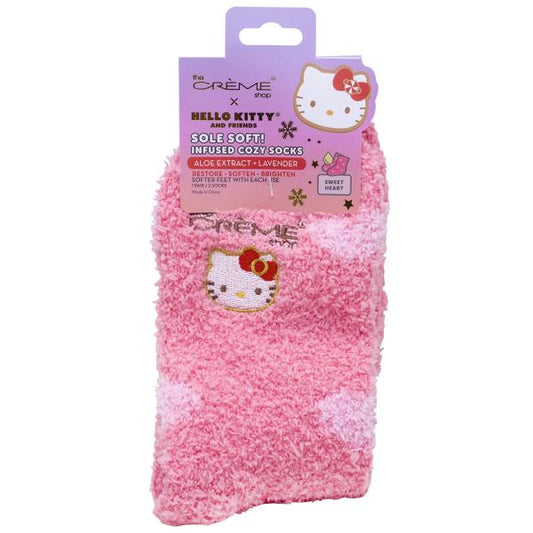 The Creme Shop Sanrio Hello Kitty Sole Soft! Infused Cozy Socks - Sweet Heart