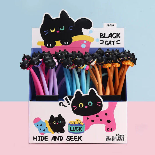 Wiggle Gel Pen Black Cat