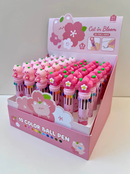 Sakura Cat 10 Colors Ball Pen