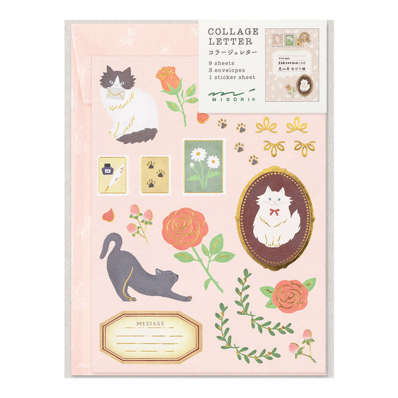Letter Set with Stickers 922 Collage Cat