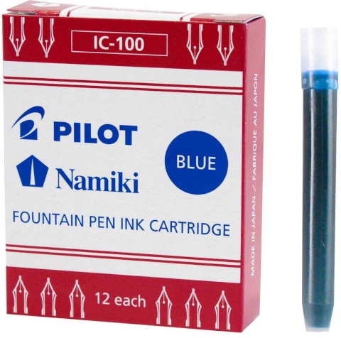 Pilot Namiki Fountain Pen Refill IC100 Blue 12 Pcs Pack