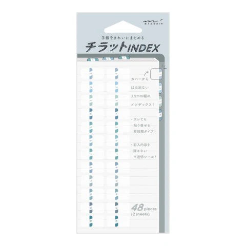 Chiratto Index Label Numbers Blue