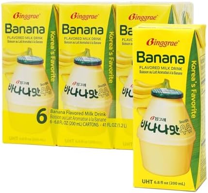 Binggrae Flavored Milk Drink 6.8oz 6 Packs
