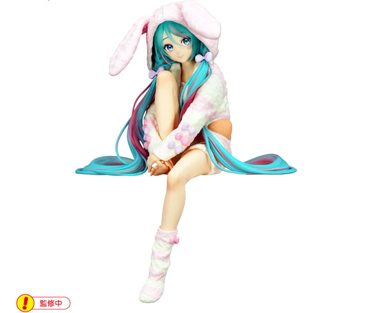 Noodle Stopper Figure | Hatsune Miku | Rabbit Ear Hood Pajama