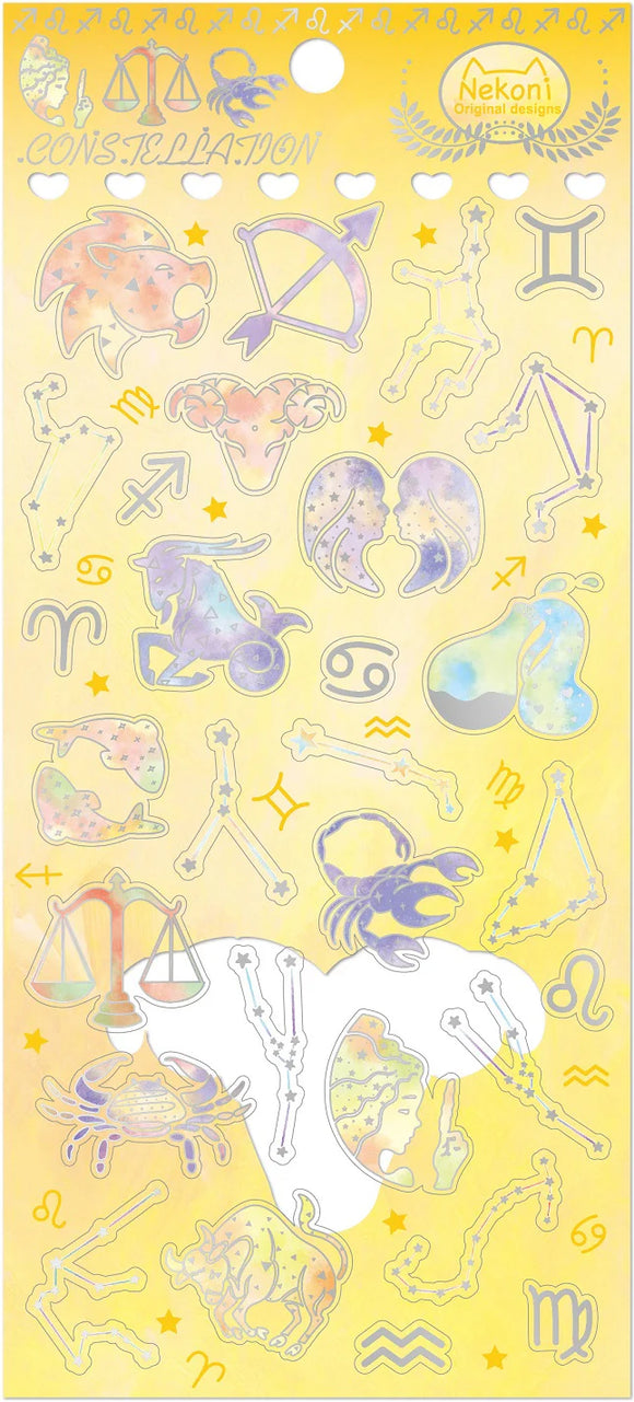 Nekoni Horoscopes Crystal Stickers