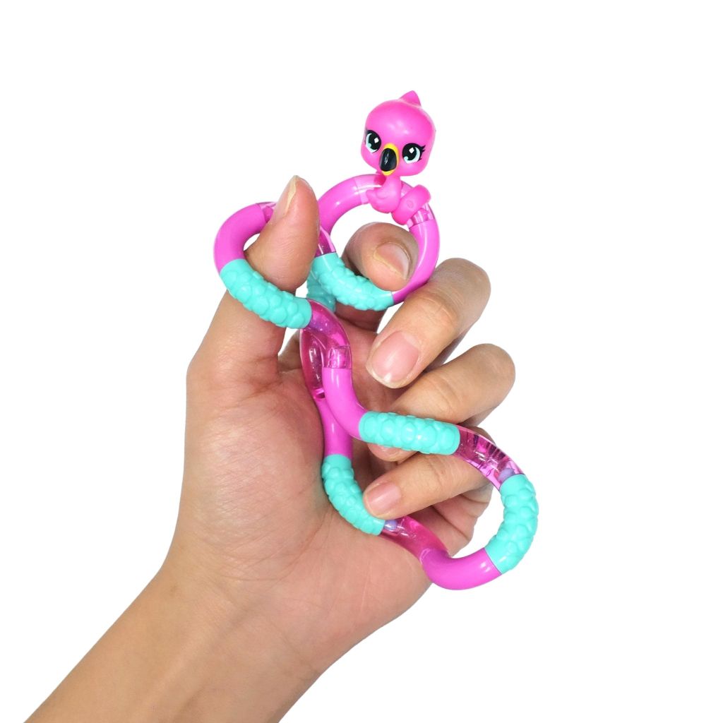 Tangle Jr. Pets Blister Card - in-hand-flamingo