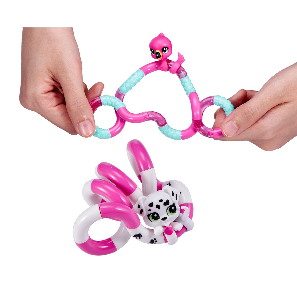 Tangle Jr. Pets Blister Card - in-hand-puppy-flamingo