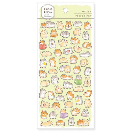 Mame Mame Animaru Sticker Hamster