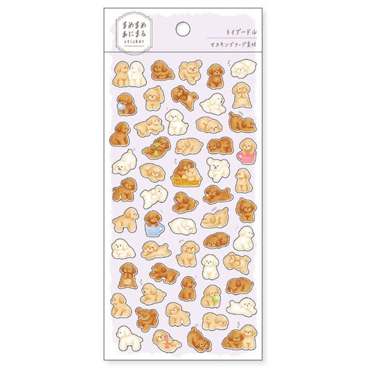 Mame Mame Animaru Sticker Toy Poodle