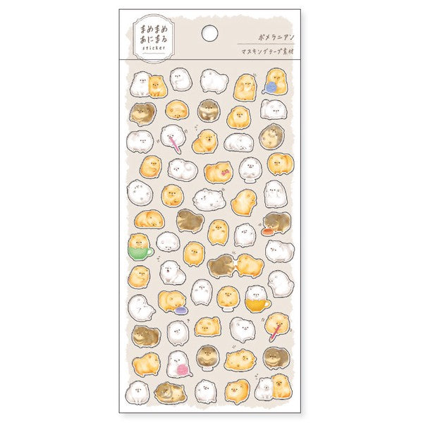 Mame Mame Animaru Sticker Pomeranian