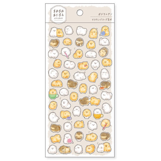 Mame Mame Animaru Sticker Pomeranian
