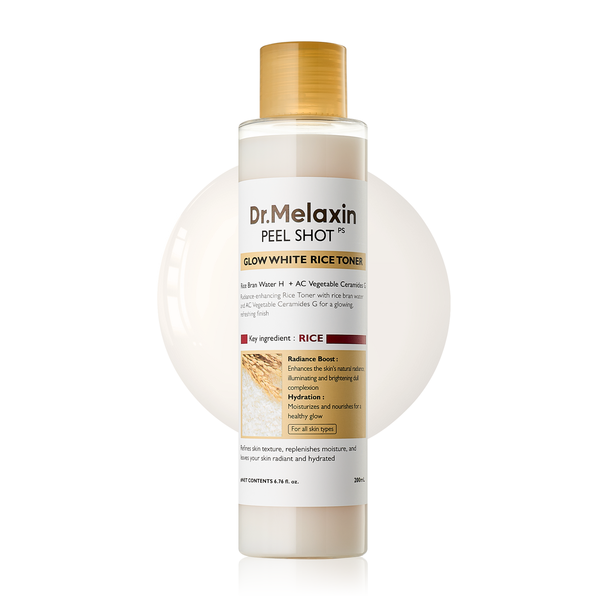 Dr.Melaxin Peel Shot Glow White Rice Toner 200ml