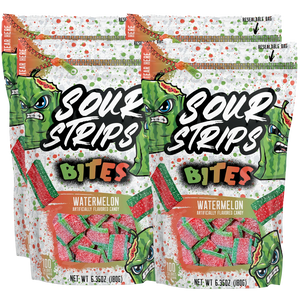Actual Candy Sour Strips Bites Watermelon