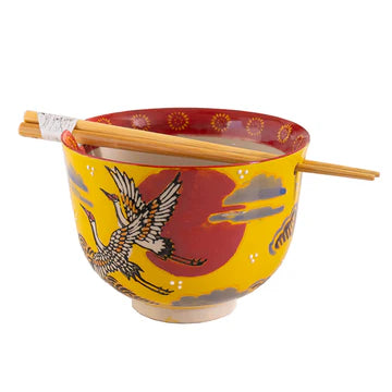 Bowl with Chopsticks Nagomi Crane