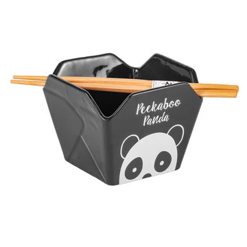 Takeout bowl with Chopsticks Panda