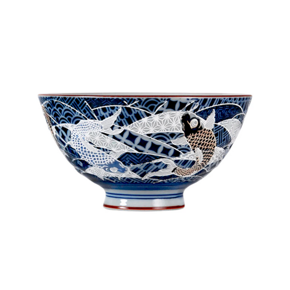 RIce Bowl Koi Blue