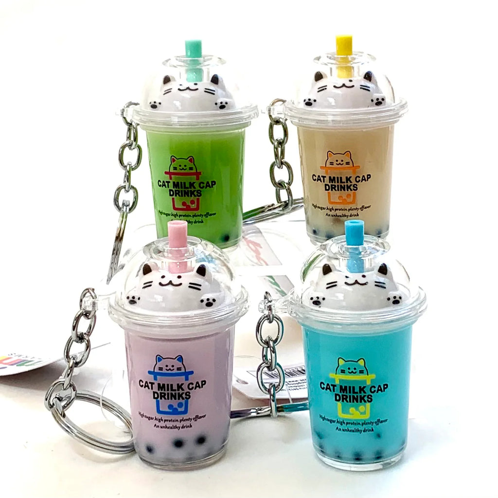 Boba Cat Milk Key Ring – Kobe Mini Mart