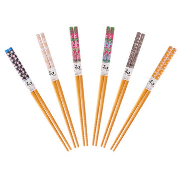 Bamboo Chopsticks 6 Designs Assortment
