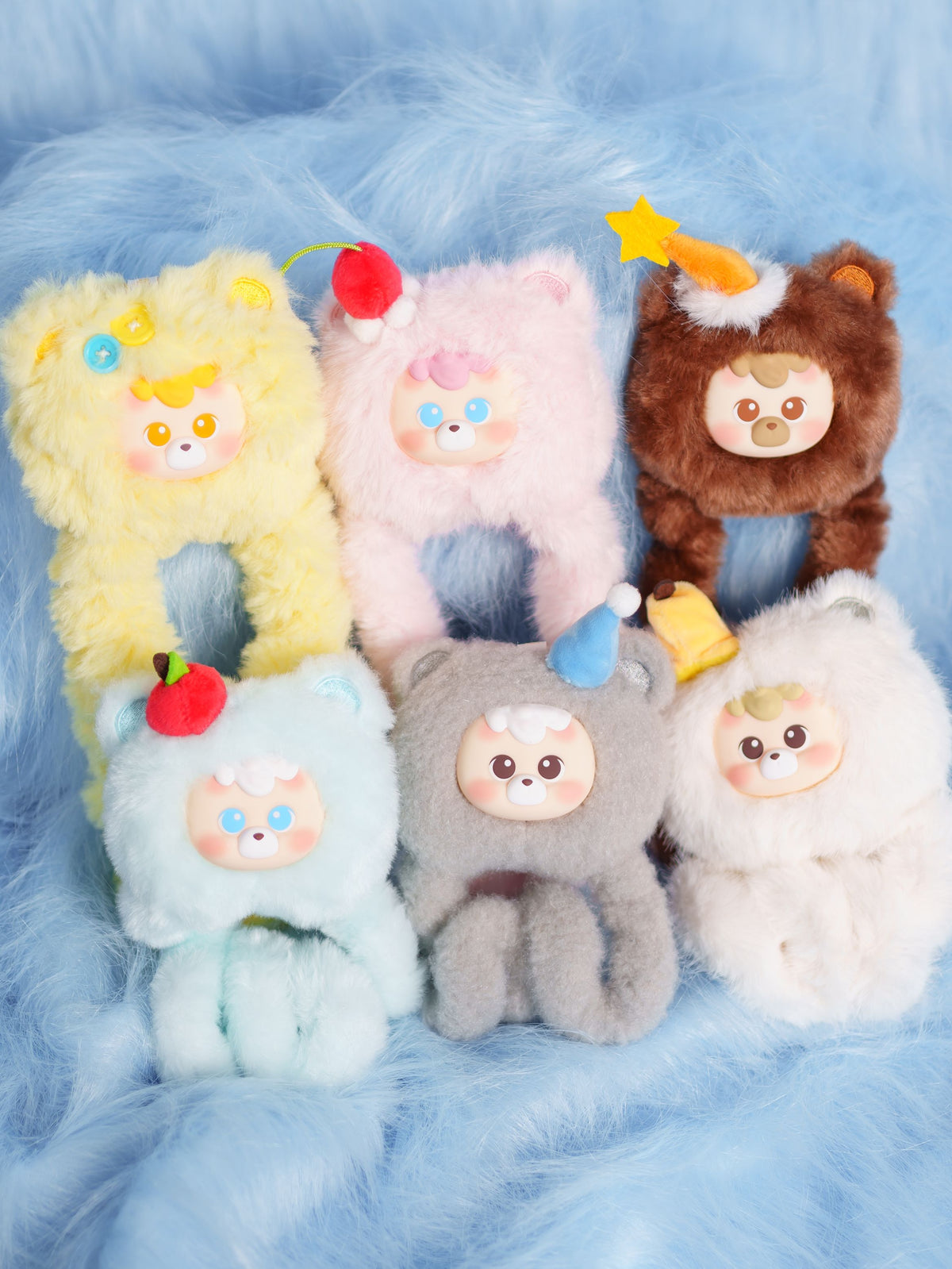 Tangle x HiddenWooo diudiu baby Mallow Bear Vinyl Plush Pendant - group