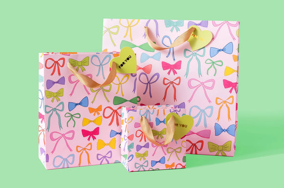 Colorful Bows Gift Bag Large