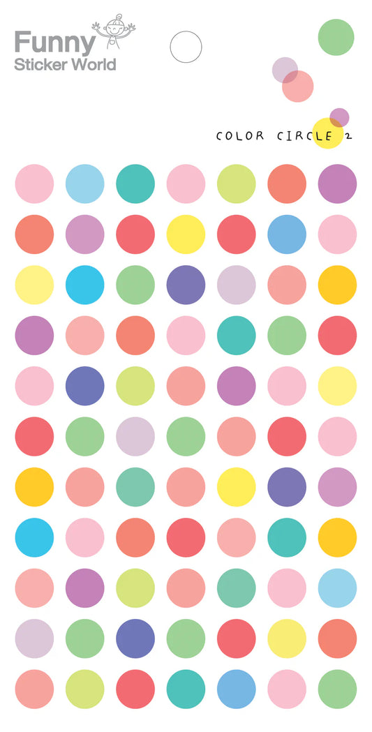 Funny Sticker World Color Circle