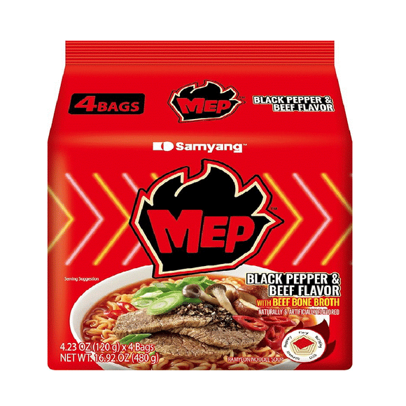 Samyang MEP Black Pepper & Beef Flavor Ramen 4p