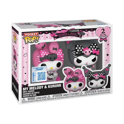 Funko Pocket Pop! Key Chain 2-Pack | Sanrio My Melody 50th and Kuromi 20th Anniversary | Specialty Series