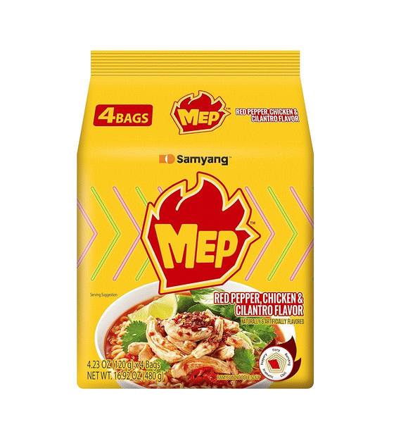 Samyang MEP Red Pepper Chicken & Cilantro Flavor Ramen 4p