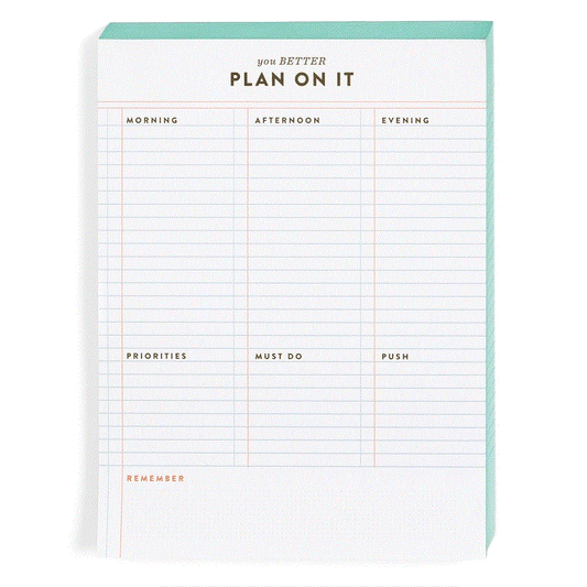 Studio Calico Stationary | Note Pad | Plan On It | 6 x 8