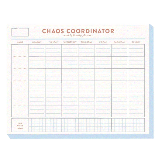 Studio Calico Stationary | Note Pad | Chaos Coordinator Family Planner | 8.5 x 11
