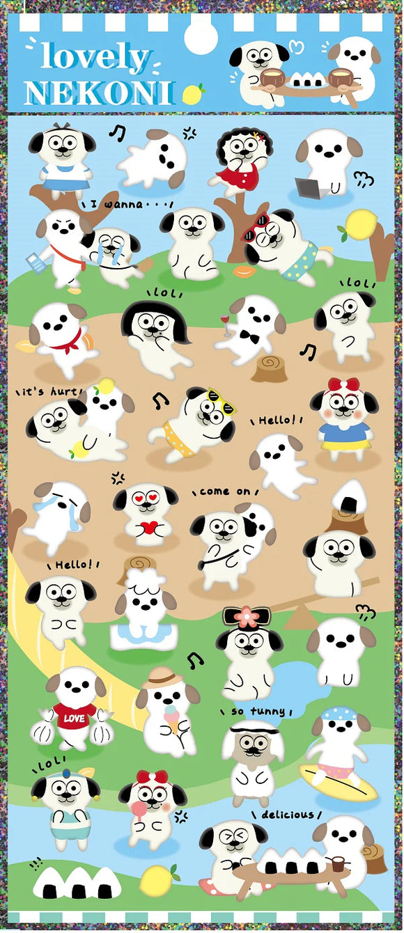 Lovely Nekoni Dog Stickers
