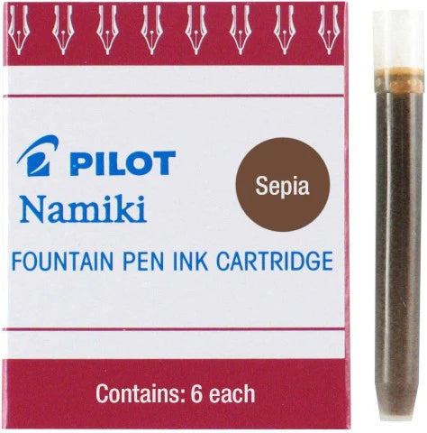 Pilot Namiki Fountain Pen Ink Cartridge Refill | Sepia | 6 Cartridges
