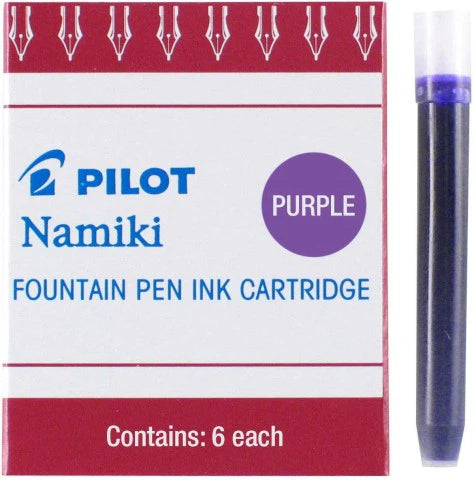 Pilot Namiki Fountain Pen Ink Cartridge Refill | Purple | 6 Cartridges