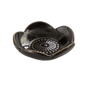 Sauce Dish - Black Flower