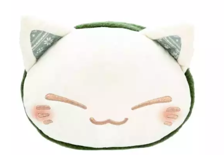 Nemuneko Cat Big Plush Ver. Green Scarf