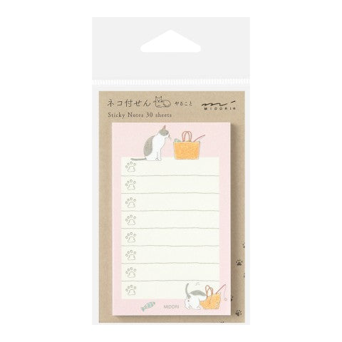 Sticky Notes To Do Cat Pink