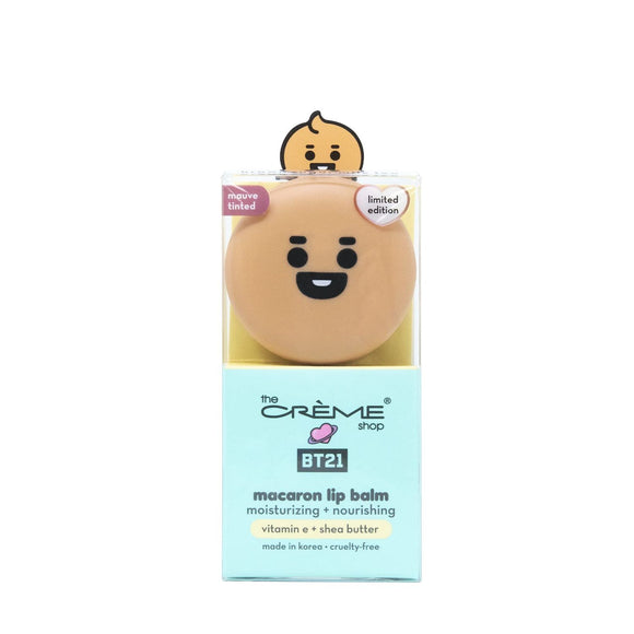 The Crème Shop | BT21 SHOOKY Baby Macaron Lip Balm | Brown Sugar Milk Tea)