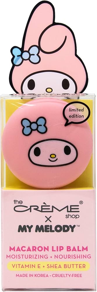 The Crème Shop | My Melody Macaron Lip Balm | Strawberry Banana